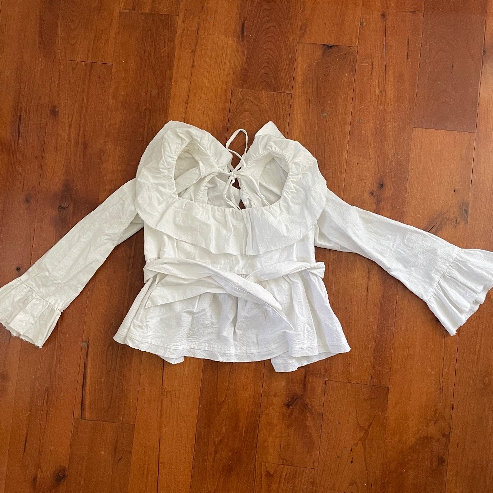 Free People Wrap/Tie blouse